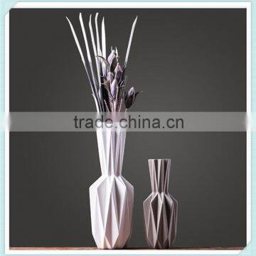 modern style ceramic flexagon vase decorative vase with flowers