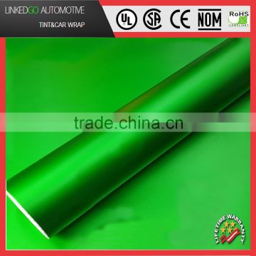 Good Quality 1.52*20M matte green metallic vinyl wrap for all car body wrapping