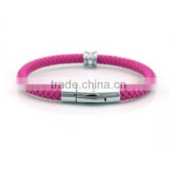 genuine custom logo leather bracelet