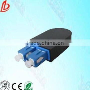 Low insertion loss and compact design singlemode SC fiber optic loopback