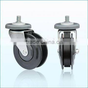 RH-STC4E-02 high quality TPU casters supplier 4'' double elevator wheels