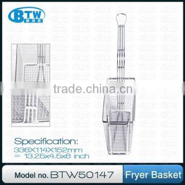 Iron Wire Handle Rectangle Basket for Fryer