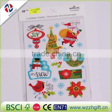 printable religious christmas 3D stickers for kids
