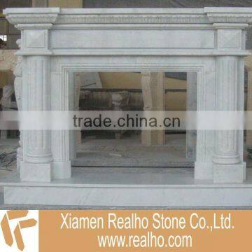 Volakas White Marble Fireplace