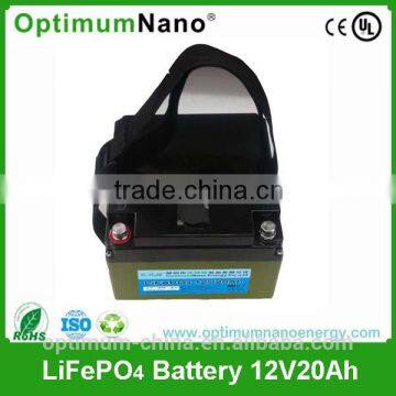 UN 38.3 12v 20ah lifepo4 battery for integrated light