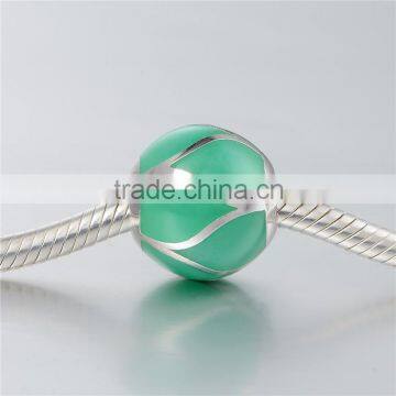 2016 Simple Design Green Color Enamel Jewelry Charm Beads photo-4