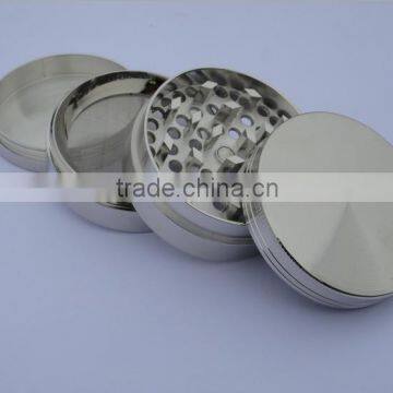 Plating/boutique herb grinders, 4 parts, Zinc Alloy , Mixed Colors, custom available