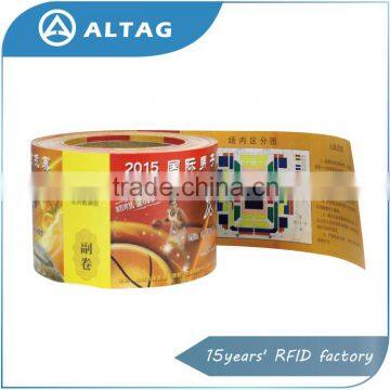 13.56MHZ custom paper printing rfid ticket