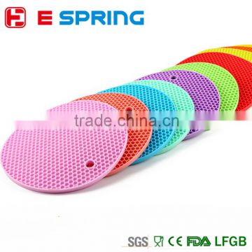 Durable Silicone Heat Resistant Mat Pot Holder Mat Trivet Multi-purpose Round