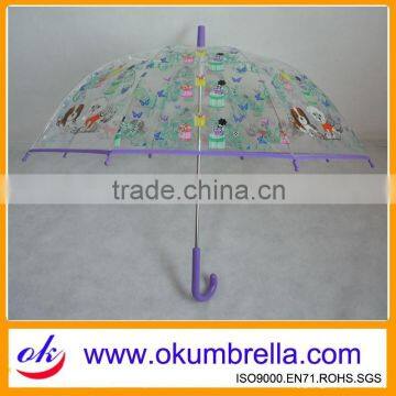 China child transparent umbrella with custom logo from factory