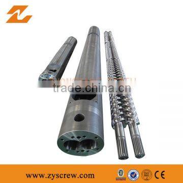 38 CrMoALA nitriding conical twin double screw and barrels/twin conical screws and cylinder for PP PVC ABS extruder screw barrel