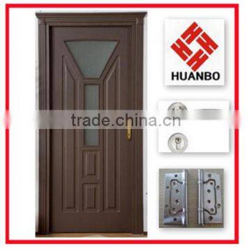 Modern design pvc interior carved wood door