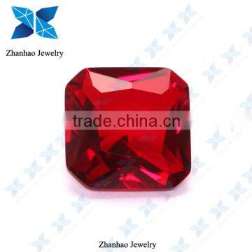 Wholesale dark red loose synthetic glass stone