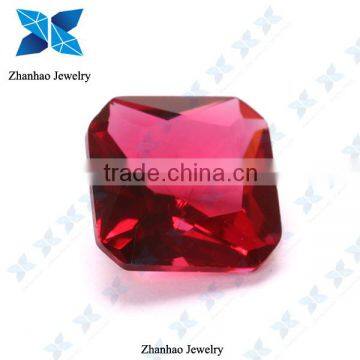 Square diamond cut red glass gems for jewelry tool