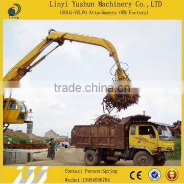 durable construction machinery parts, hydraulic 360 degree rotating grapple for excavator