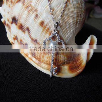 New Fashion Drop Pearl Pendant Key Style Factory Ourlet Jewelry photo-2