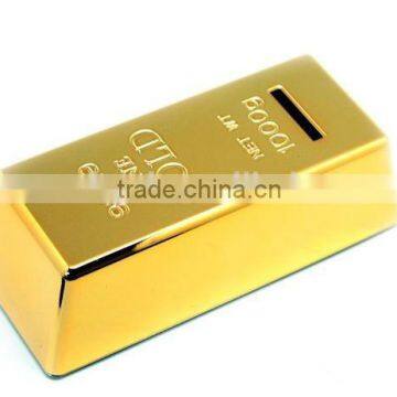 2014 New design Gold Bullion replica money saving cheap large piggy bank