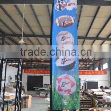 Outdoor 15 feet advertising flag 100% polyester teardrop feather flag