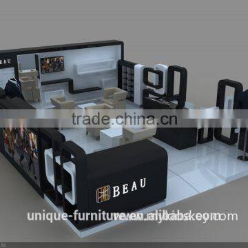 Hot sale wooden clothes display booth for clothes shop interior design