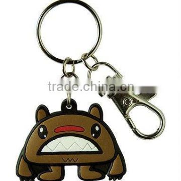 lovely animal 3D effect soft pvc keychain key holder