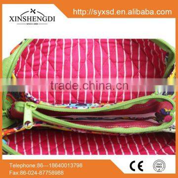 SDF035 Pencil Case, Wholesale High Quality Floral Print 100% Cotton Quilted Pencil Bag photo-2