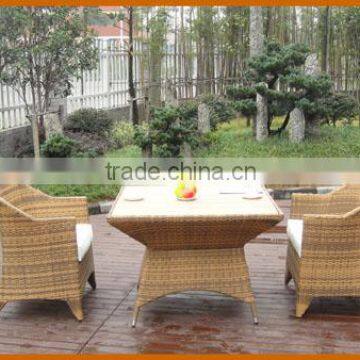 Coffee Bar Rattan Table Chair Set