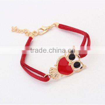 MYLOVE 5colors owl bracelet charm costume jewelry animals MLCN001