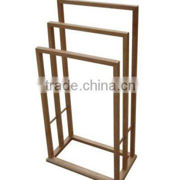 Wood standing square towel rack