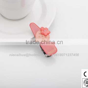 wholesale pink cellulose acetate Strawberry Barrettes Crystal Barrettes & Clip For kids Women cute fruit hair slide clip