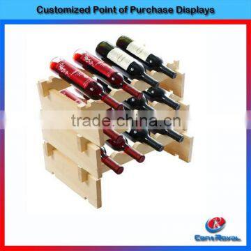 Fashion Deisgn floor standing Wood Wine Rack