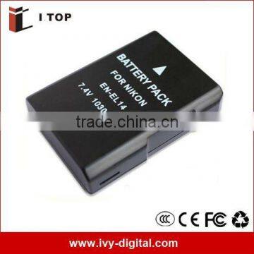 Camera Battery EN-EL14 for D3100 D3200 D5100 P7000 P7100 P7700,1050 mAh