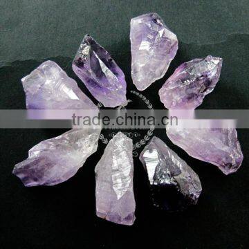 30-40mm random shape and size natural raw rough amethyst pendant charm loose beads supplies 3030013