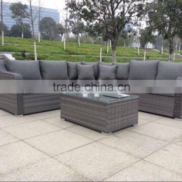 Patio Sectional Furniture Wicker Rattan Sofa Set With Cushions photo-5