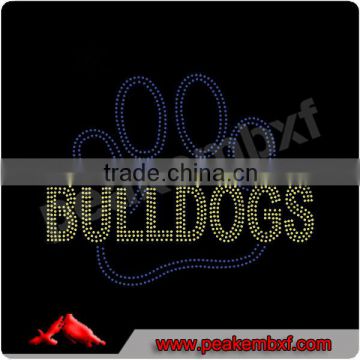 Beautiful korea rhinestone motif bulldogs paw print