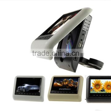 9inch car dvd headrest player monitor with 32Bit Games+USB+SD+IR/FM transmitter