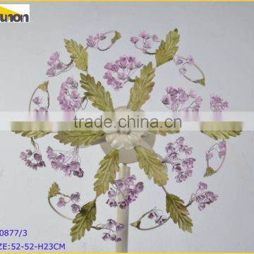 Iron flower round painting iron christmas ceiling light fitting