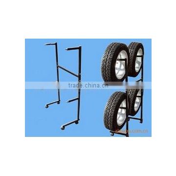 repair shop metal shelf display truck tire stand