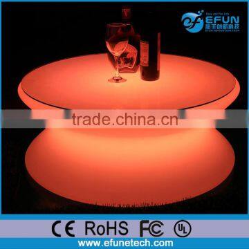 Battery Rechargeable RGB Color Led Furniture,plastic Coffee Shop Table and Chairs