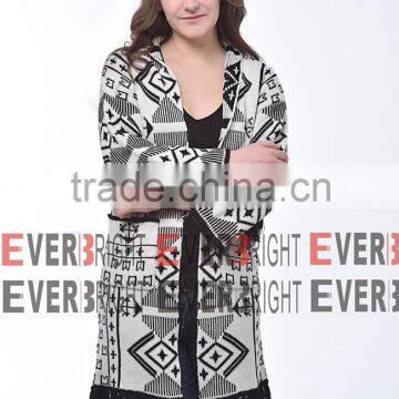 women loose style big size tassels fringe sweater