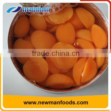 Top quality light syrup sweet canned apricot havles in can