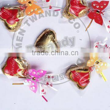 gift wrap love heart chocolate individually wrapped