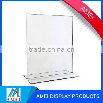 high transprancy clear acrylic menu holder wholesale