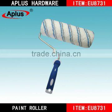 blue white and graystripe 9" European style textured paint roller cover for rough work