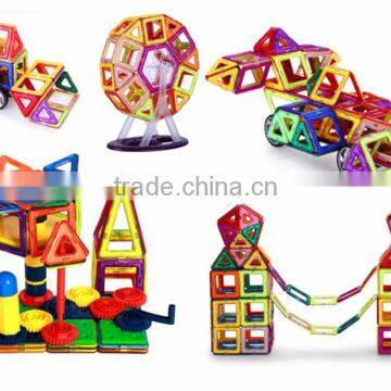 Factory Supply Montessori Kids Educational Magnetic Block Building Shapes Toys