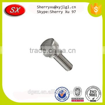 Custom made high precision Aluminum Straight Knurled Shoulder Thumb Screw