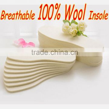 100% natural wool shoe pad samples provided