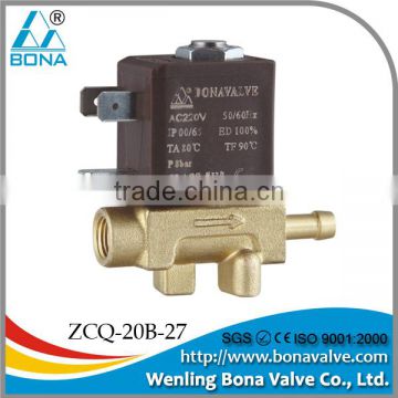 1/8X6.5mm brass welding machine DC 24V 36V air solenoid valve ZCQ-20B-27