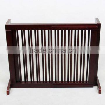 2 Panels Extended Wooden Pet Gate Dog Fence photo-2