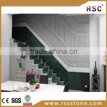 green marble stairs