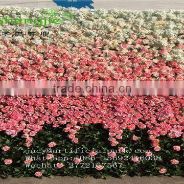 SJLJ01136 Hand Make Artificial Flower Wall as Wedding Decoration Backdrop photo-5